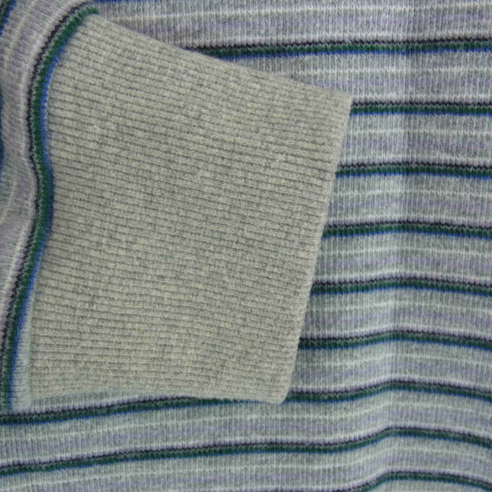 コネット 22AW Heavy Weight Comfortable Border LS Tee ヘビーウェイト ボーダー 長袖カットソー グレー系 2【中古】