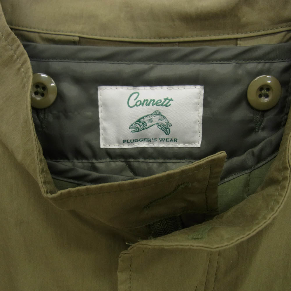コネット フィッシュテール モッズコート キルティングライナー付き モスグリーン系 ※サイズ表示タグがございません。【中古】