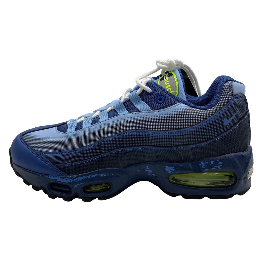 NIKE ナイキ II7404-400 フェイクバスターズ鑑定済 × Yu-Gi-Oh! 遊戯王 Air Max 95 Air Muscle Joey エアマックス95 エアマッスル ジョーイ スニーカー カード付属 ブルー系 27.5cm【新古品】【未使用】【中古】