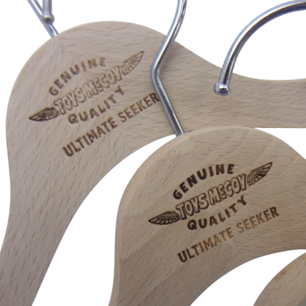 TOY'S McCOY トイズマッコイ TMA2218 WOOD HANGER SET オリジナル ウッド ハンガー 3本セット ベージュ系【中古】