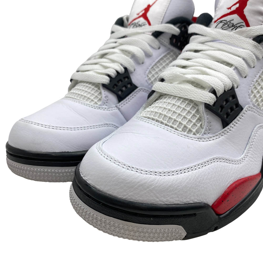 NIKE ナイキ DH6927-161 Air Jordan 4 Retro Red Cement エアジョーダン4 レトロ レッドセメント ハイカットスニーカー ホワイト系 25.5cm【中古】