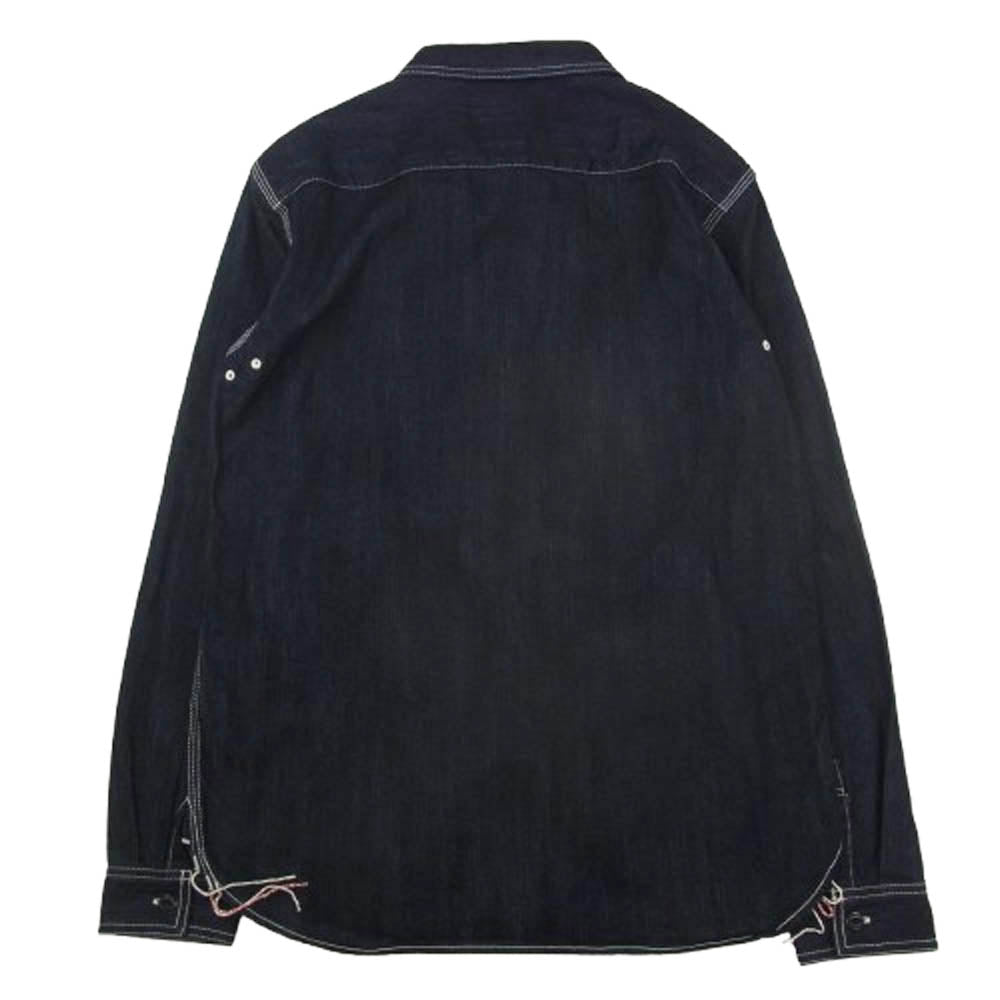 THE FLAT HEAD ザフラットヘッド FN-SDK-301L 10oz DENIM WORK SHIRT 10oz デニム 長袖 ワーク シャツ インディゴブルー系 42【美品】【中古】