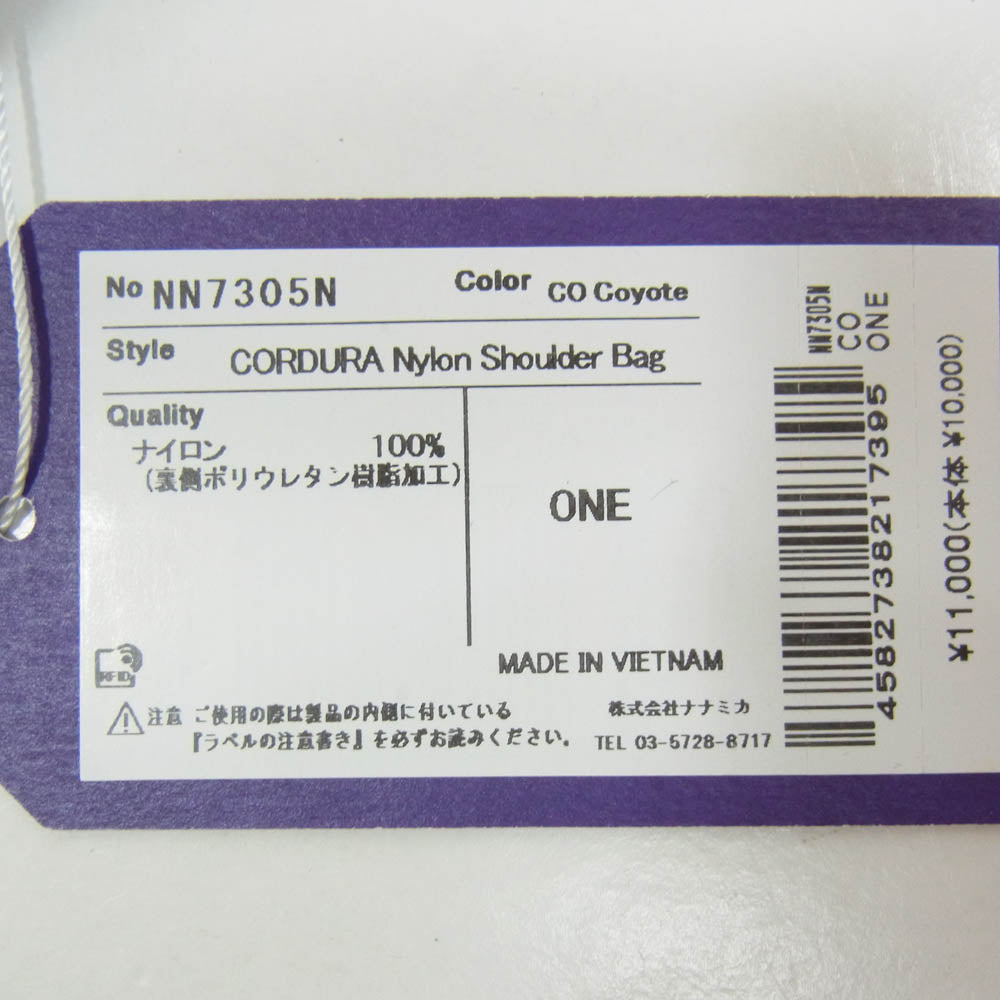 THE NORTH FACE ノースフェイス NN7305N CORDURA Nylon Shoulder Bag コーデュラナイロン ショルダー バッグ ライトブラウン系【新古品】【未使用】【中古】