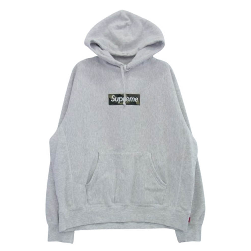Supreme シュプリーム 23AW Box Logo Hooded Sweatshirt ボックスロゴ フーデッド スウェットシャツ フーディー パーカー グレー系 M【美品】【中古】
