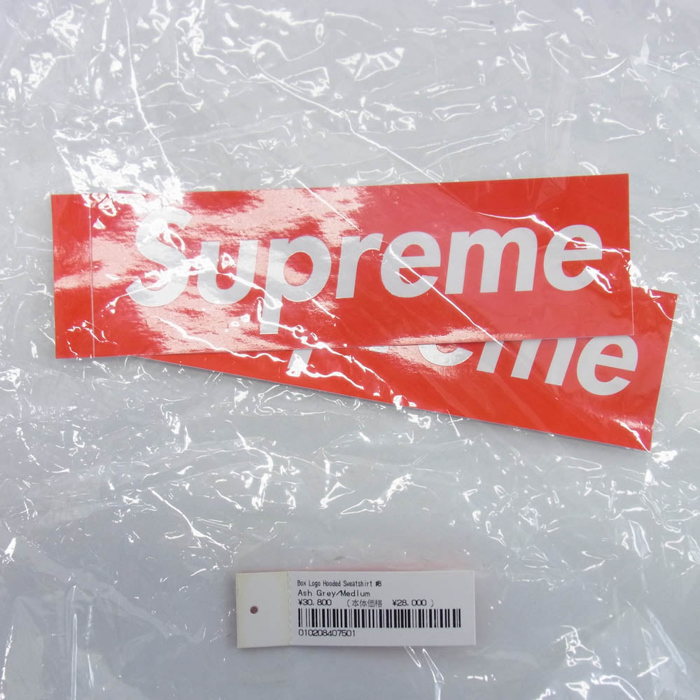 Supreme シュプリーム 23AW Box Logo Hooded Sweatshirt ボックスロゴ フーデッド スウェットシャツ フーディー パーカー グレー系 M【美品】【中古】