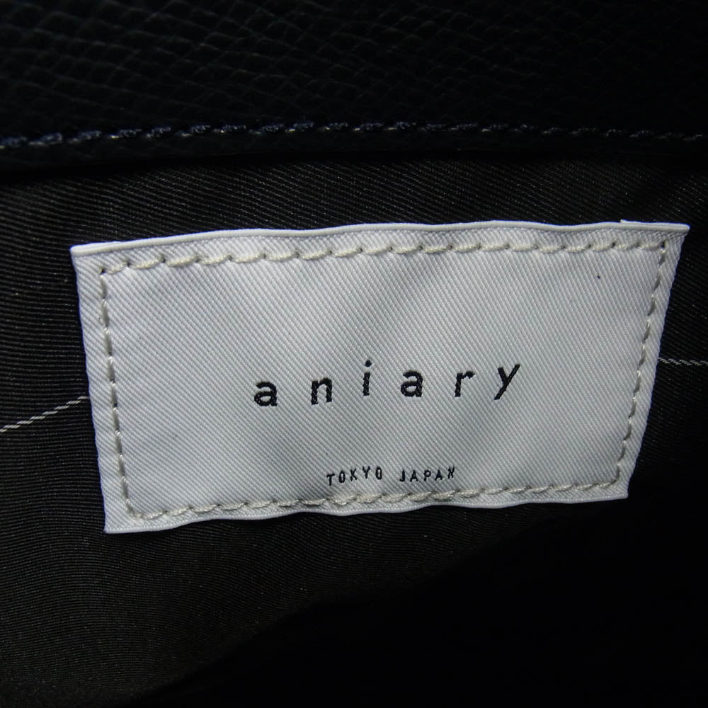 aniary アニアリ 33-02000 エスフィルム レザー トートバッグ ダークネイビー系【新古品】【未使用】【中古】