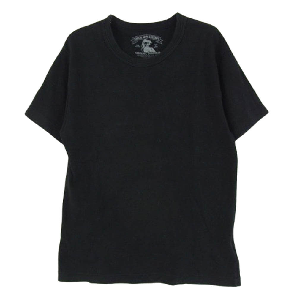 HYSTERIC GLAMOUR ヒステリックグラマー 02192CE02 SEARCH AND DESTROY バックロゴプリント クルーネック 半袖 Tシャツ ブラック系 M【中古】