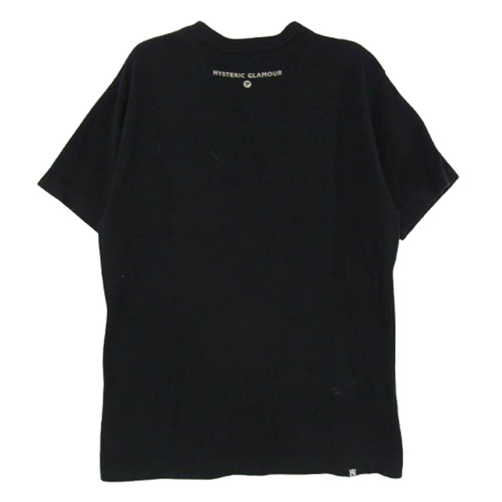 HYSTERIC GLAMOUR ヒステリックグラマー 02192CE02 SEARCH AND DESTROY バックロゴプリント クルーネック 半袖 Tシャツ ブラック系 M【中古】