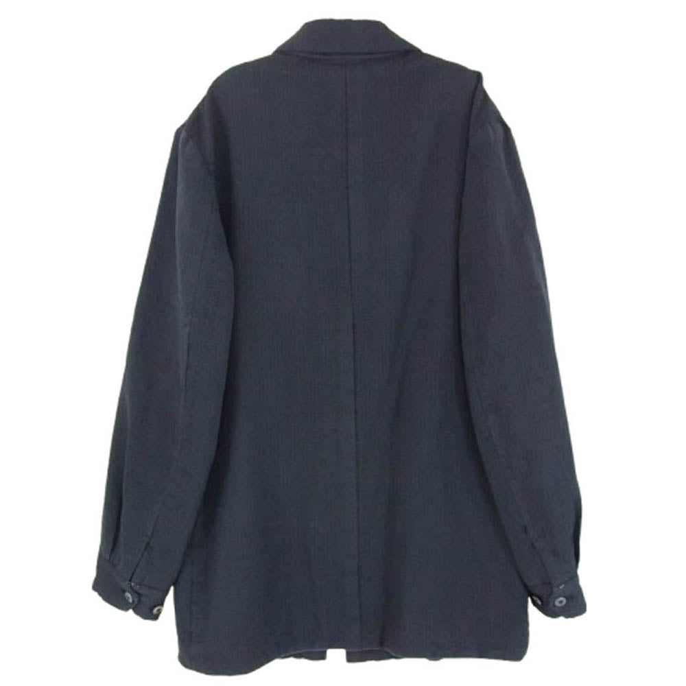 COMME des GARCONS HOMME PLUS コムデギャルソンオムプリュス AD1999 PJ-04105M ヴィンテージプリュス 90s ヘリンボーン フルジップ ジャケット ネイビー系 M【中古】