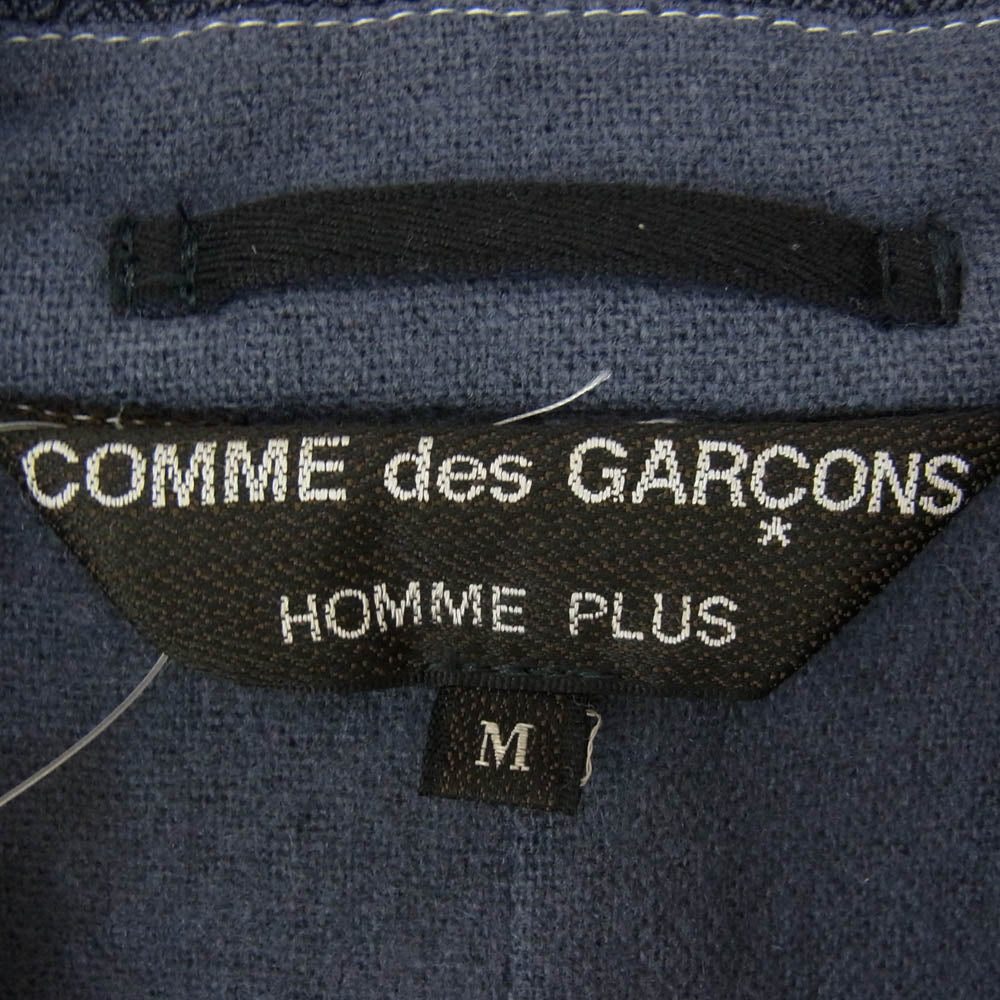 COMME des GARCONS HOMME PLUS コムデギャルソンオムプリュス AD1999 PJ-04105M ヴィンテージプリュス 90s ヘリンボーン フルジップ ジャケット ネイビー系 M【中古】