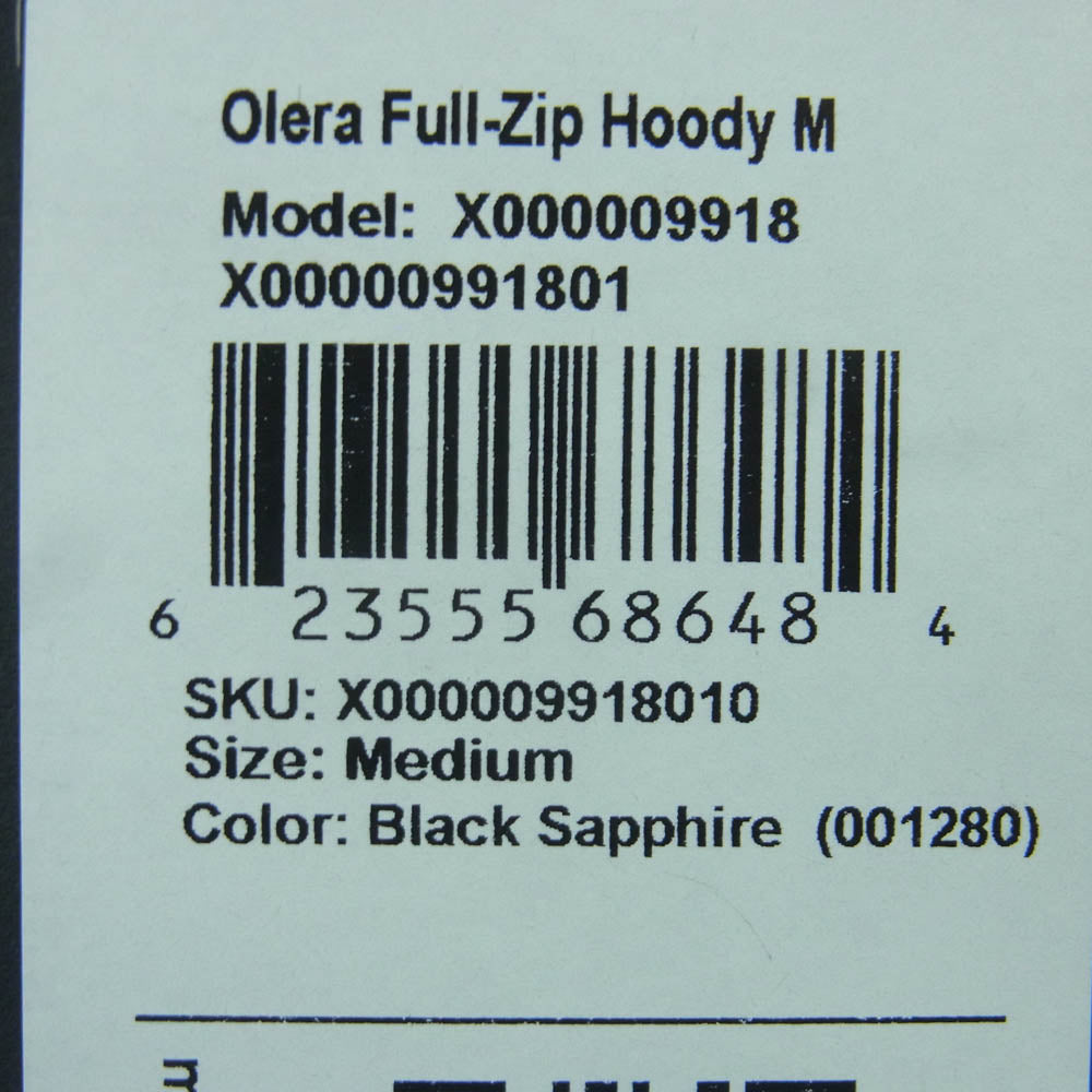 ARC'TERYX アークテリクス X000009918 Olera Full-Zip Hoody オレラ フルジップ フーディ ジップ パーカー ダークネイビー系 M【極上美品】【中古】