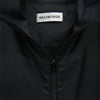 BALENCIAGA バレンシアガ 21SS 529213 TBQ03 デニム切替 ポプリン ロゴプリント トラックジャケット ブラック系 オフホワイト系 36【中古】