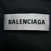 BALENCIAGA バレンシアガ 21SS 529213 TBQ03 デニム切替 ポプリン ロゴプリント トラックジャケット ブラック系 オフホワイト系 36【中古】