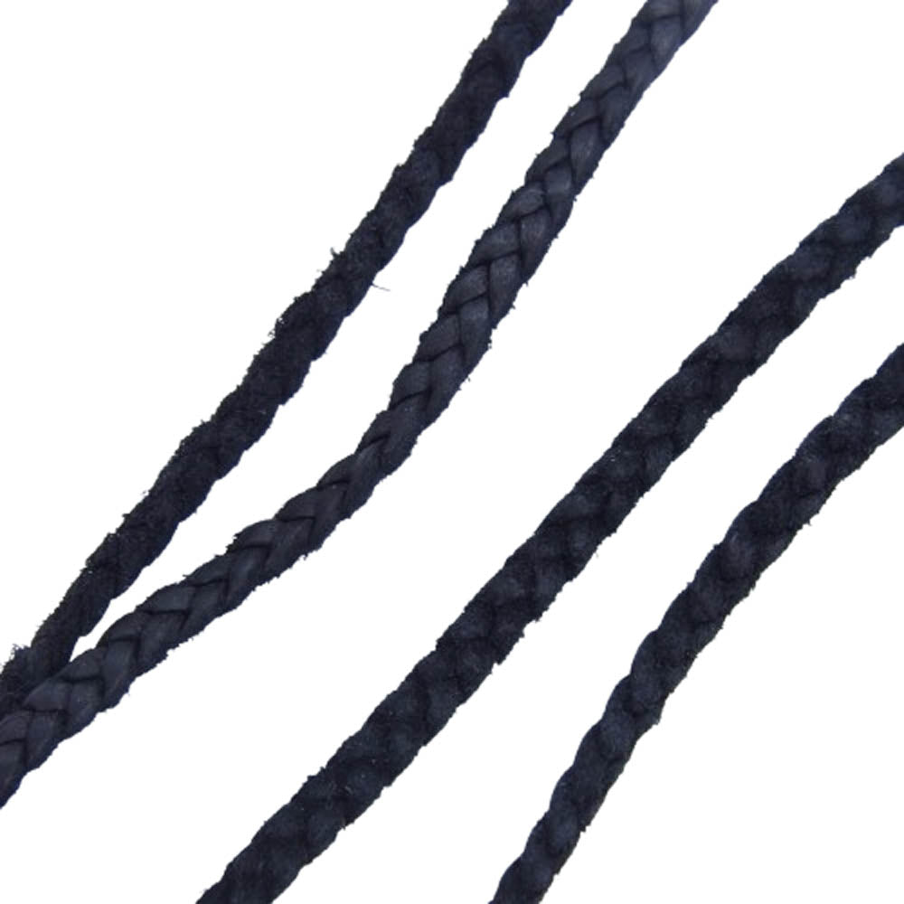CHROME HEARTS クロムハーツ（原本有） LEATHER BRAID スクロールチップ レザーブレード ブラック系【中古】