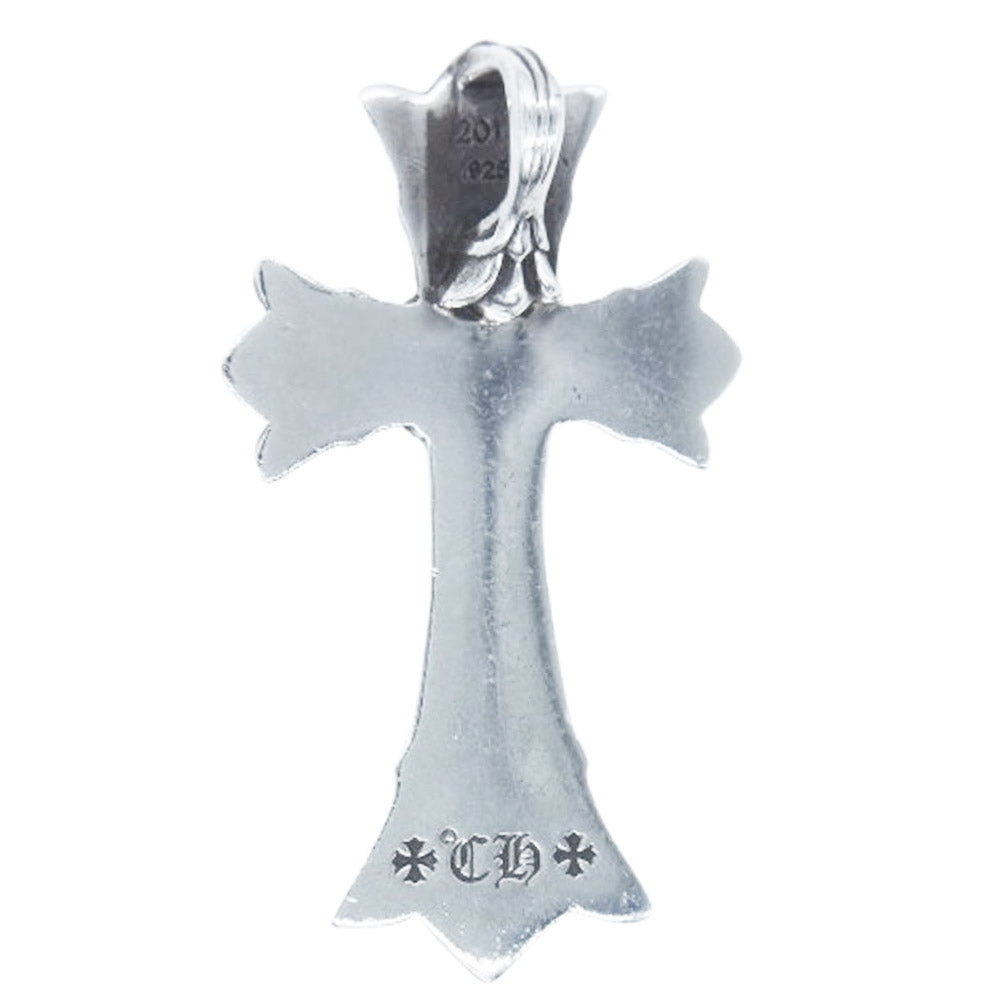 CHROME HEARTS クロムハーツ（原本有） DBL CH CRS SML スモールダブルCHクロス ペンダント ネックレス トップ シルバー系【中古】