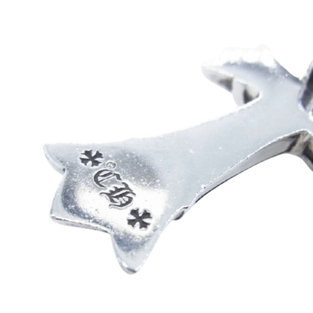 CHROME HEARTS クロムハーツ（原本有） DBL CH CRS SML スモールダブルCHクロス ペンダント ネックレス トップ シルバー系【中古】