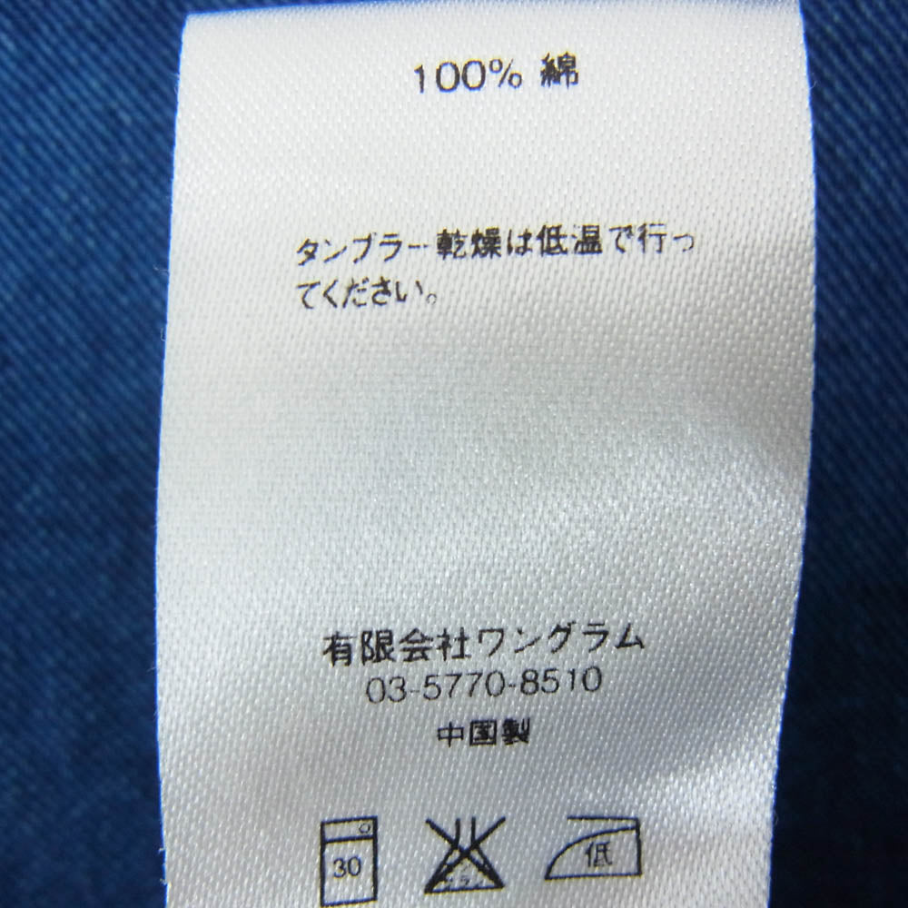 Supreme シュプリーム Denim Shirt BD ボタンダウン 長袖 デニムシャツ インディゴブルー系 M【中古】