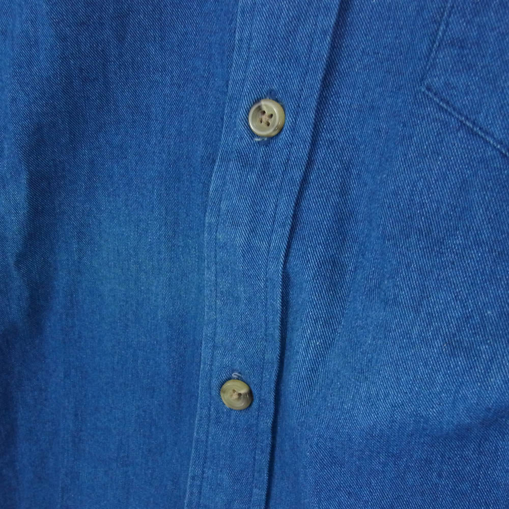 Supreme シュプリーム Denim Shirt BD ボタンダウン 長袖 デニムシャツ インディゴブルー系 M【中古】