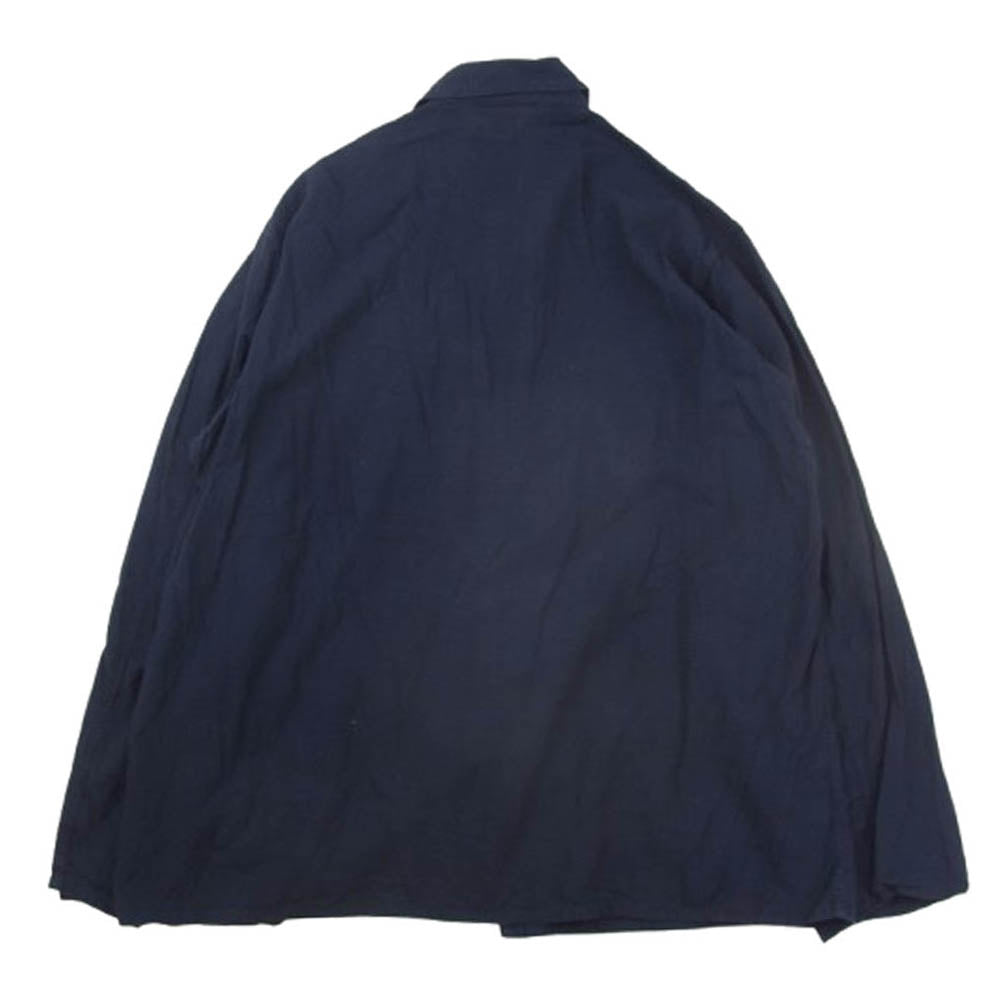 COMOLI コモリ 17SS K01-01008 ベタシャン ユーティリティ シャツ ネイビー系 2【中古】
