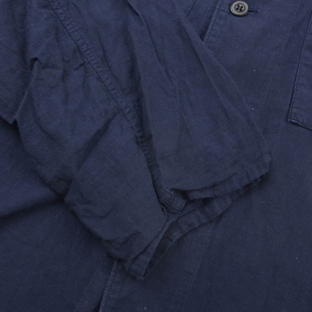 COMOLI コモリ 17SS K01-01008 ベタシャン ユーティリティ シャツ ネイビー系 2【中古】