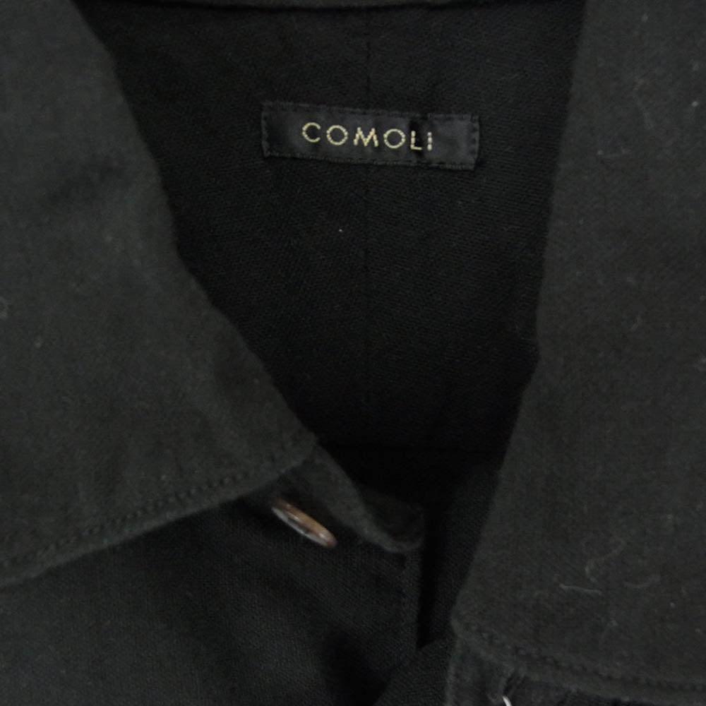 COMOLI コモリ 25SS B01-02013 オックス シャツ ブラック系 2【中古】
