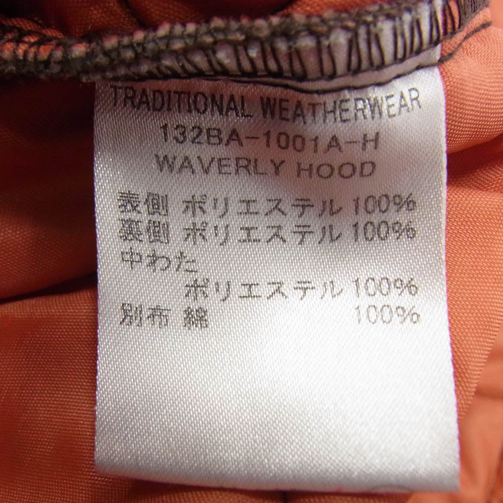 Traditional Weatherwear トラディショナルウェザーウェア WAVERLY HOOD 中綿キルティングジャケット ブラウン系 38【中古】
