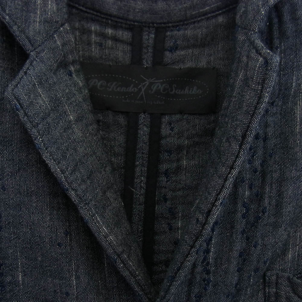 PORTER CLASSIC ポータークラシック NEW SASHIKO TAILORED JACKET ニュー 刺し子 テーラードジャケット グレー系 S【中古】