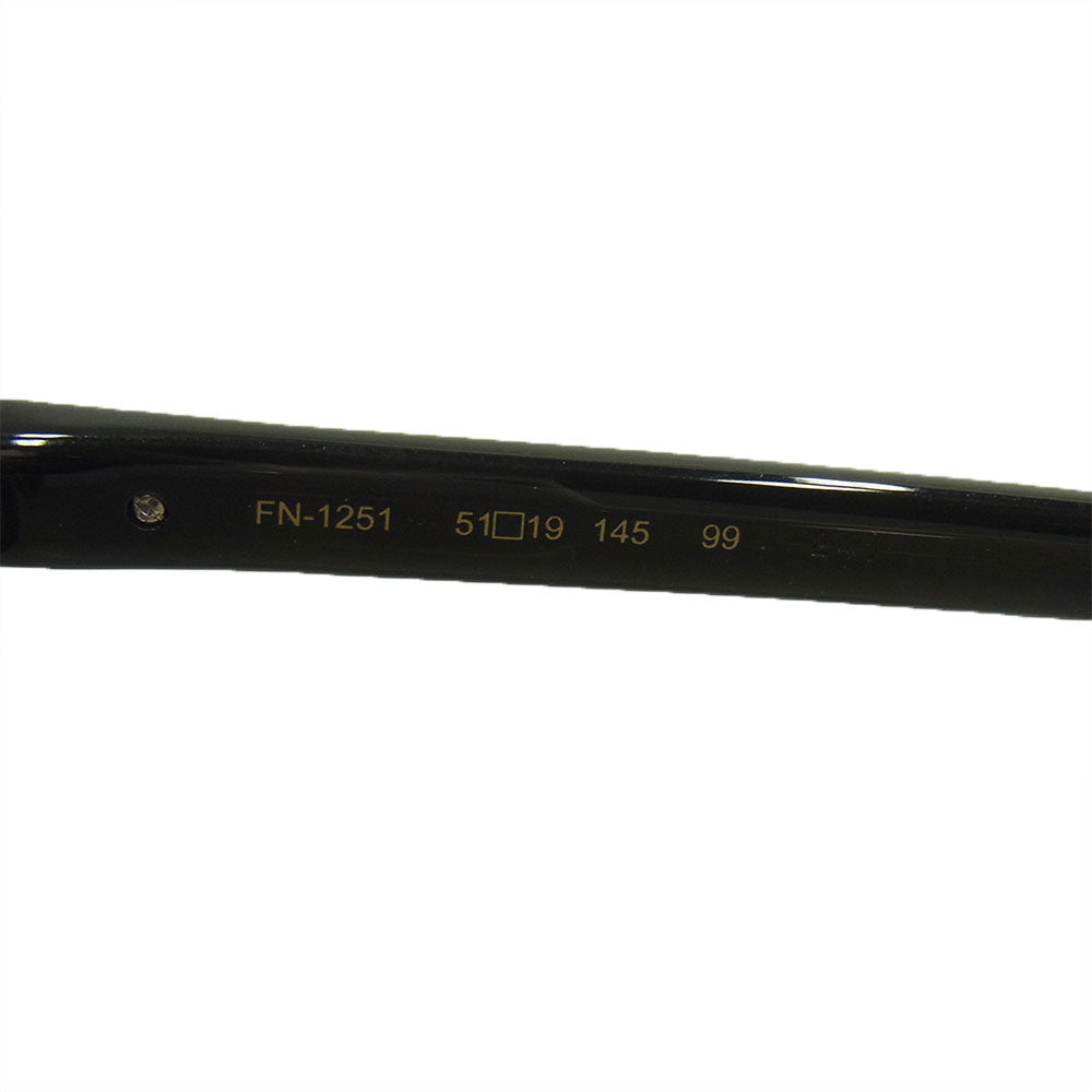 フォーナインズ FN-1251 ウェリントンシェイプ セルフレーム メガネ アイウェア ブラック系 51□19 145【中古】
