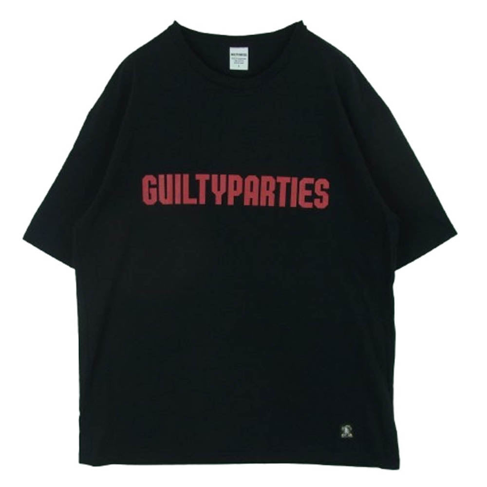 WACKO MARIA ワコマリア 24SS GUILTY PARTIES ロゴ プリント 半袖 Tシャツ コットン 日本製 ブラック系 L【中古】