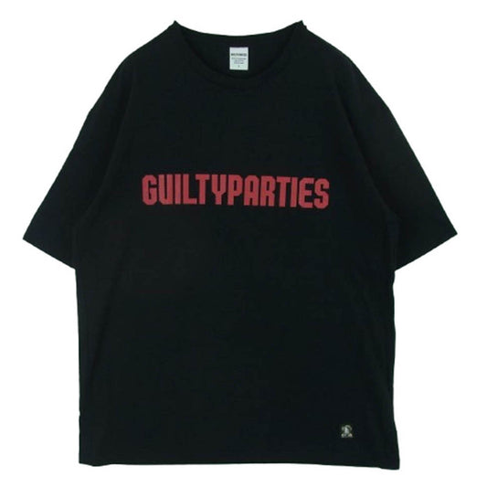 WACKO MARIA ワコマリア 24SS GUILTY PARTIES ロゴ プリント 半袖 Tシャツ コットン 日本製 ブラック系 L【中古】