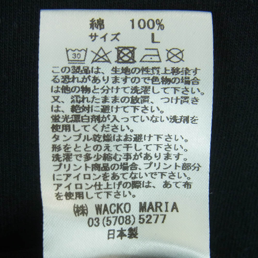 WACKO MARIA ワコマリア 24SS GUILTY PARTIES ロゴ プリント 半袖 Tシャツ コットン 日本製 ブラック系 L【中古】