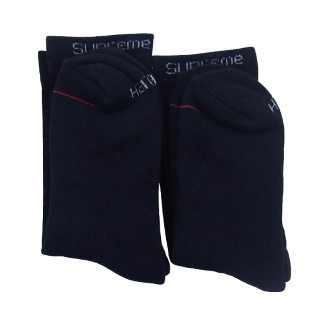 Supreme シュプリーム Hanes Crew Socks 4P ヘインズ ソックス 靴下 ブラック系【新古品】【未使用】【中古】