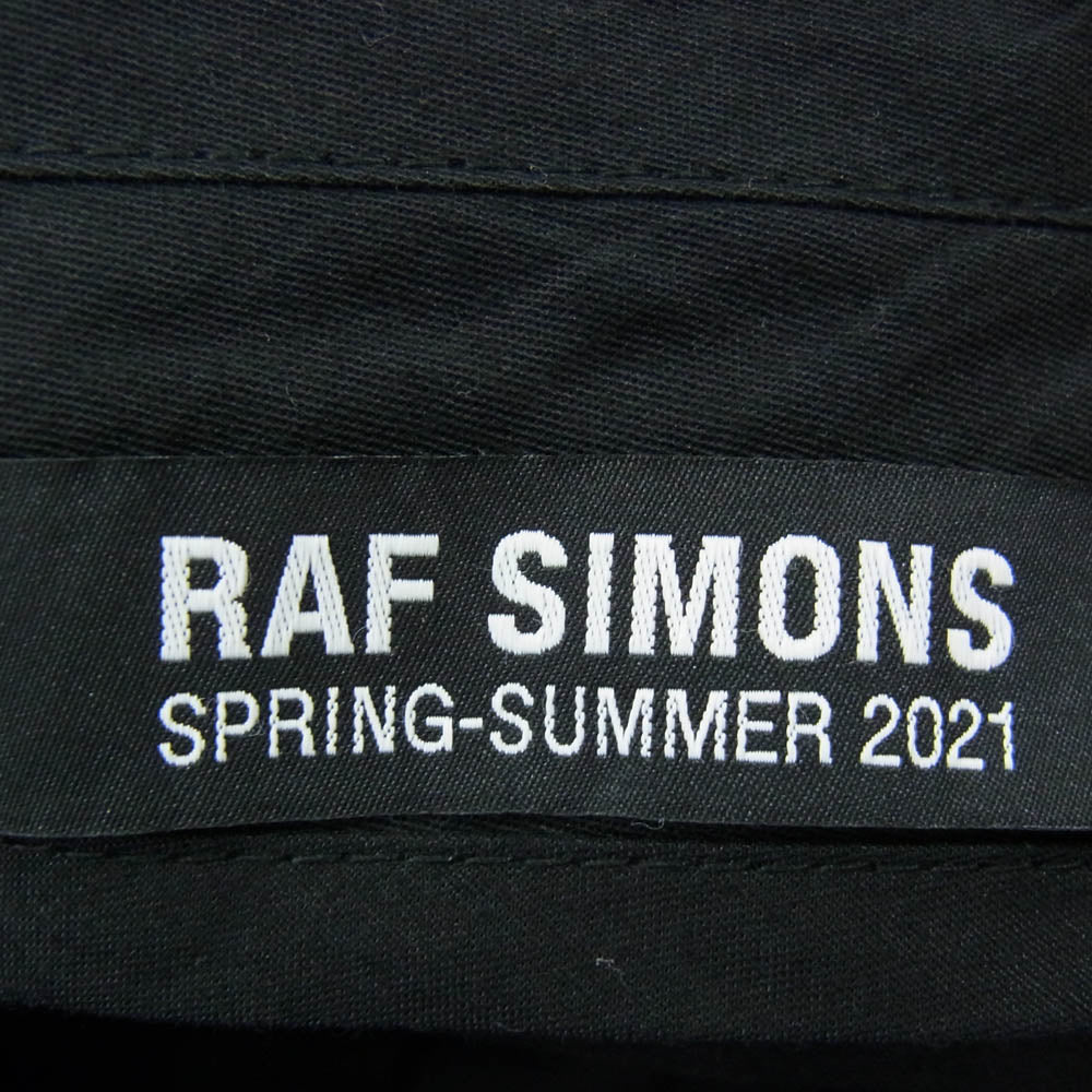 RAF SIMONS ラフシモンズ 21SS 伊勢丹タグ ルーマニア製 スリム フレア スラックス パンツ ブラック系 44【中古】