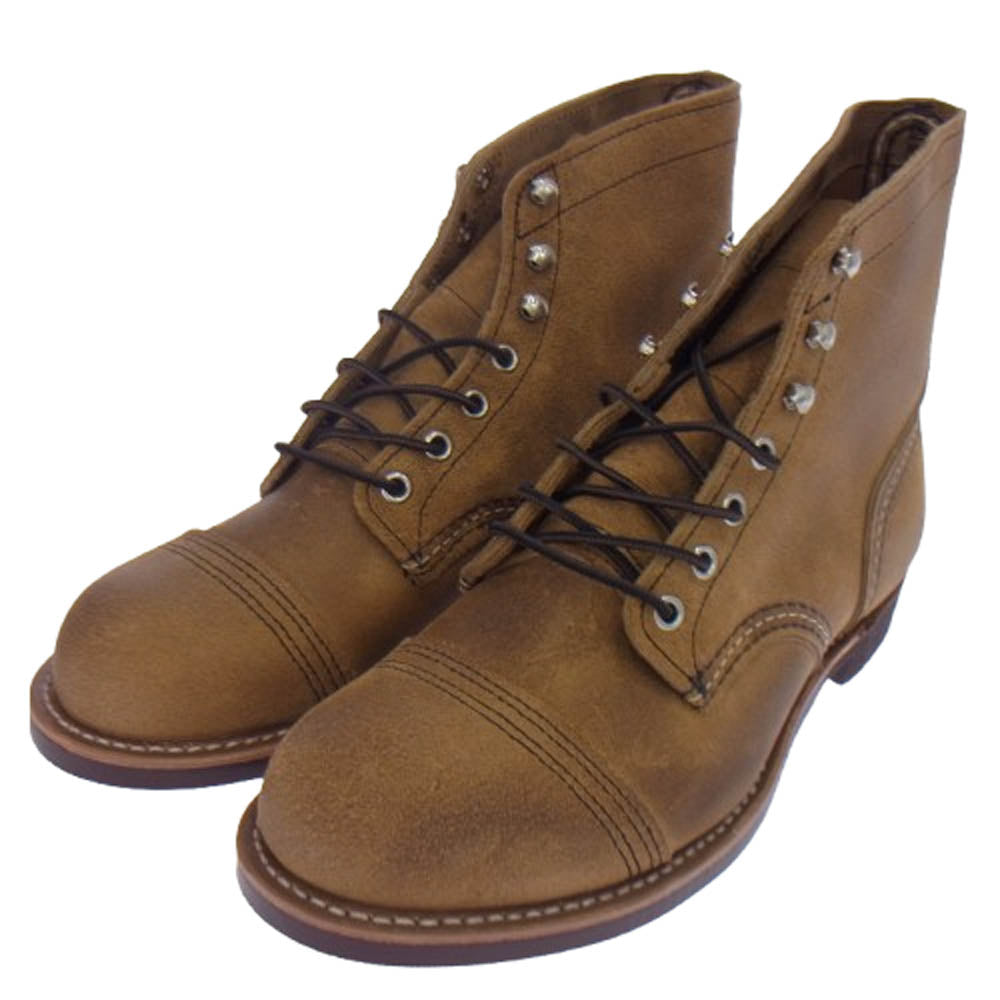 RED WING レッドウィング 8083 Iron Ranger アイアンレンジャー ブーツ ーソーンミュールスキナーラフアウト ブラウン系 US8D【新古品】【未使用】【中古】