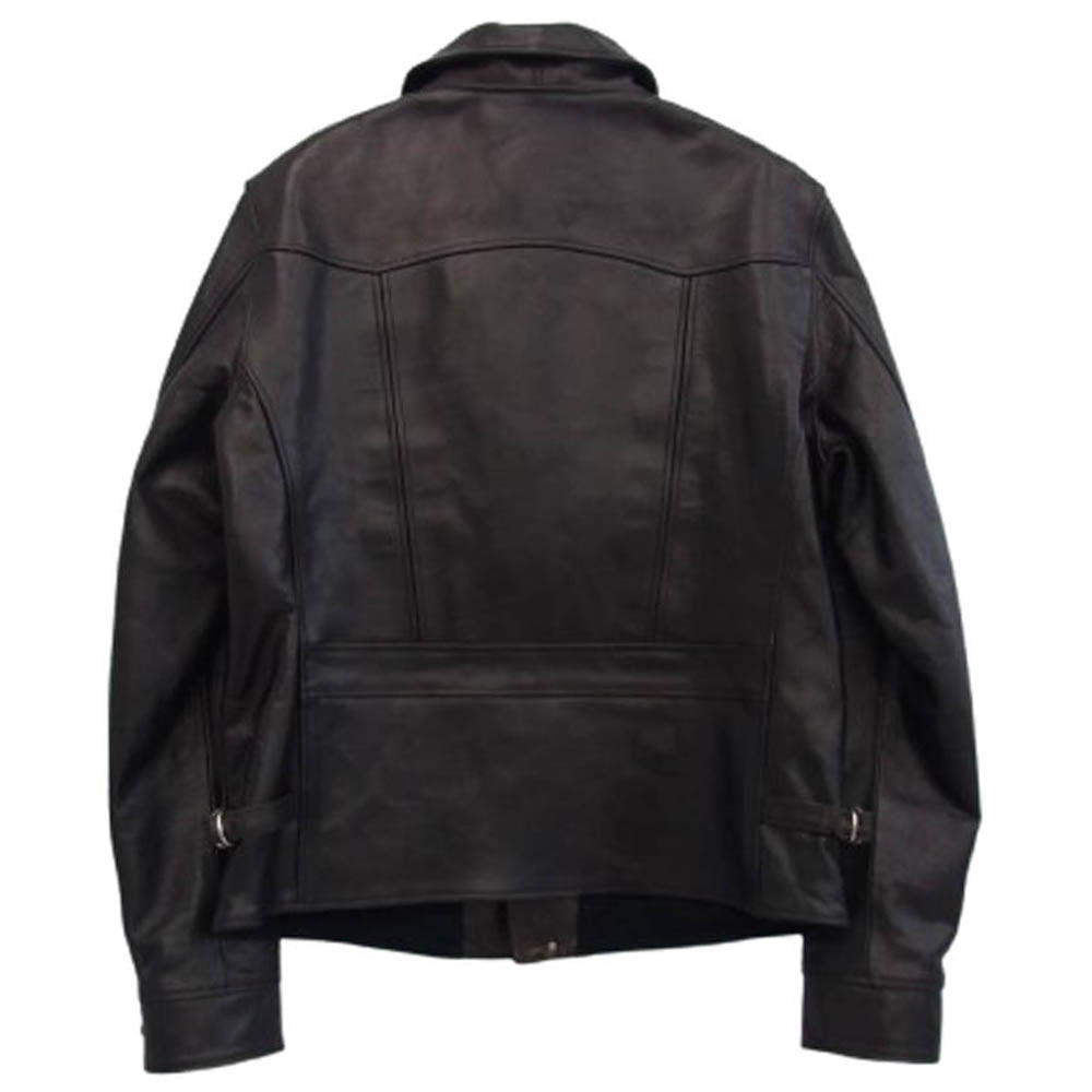 FINE CREEK LEATHERS ファインクリークレザー ACJK057 FINE CREEK ＆CO Berkeley 茶芯 ホースハイド バークレー ライダース レザー ジャケット ブラック系 40【新古品】【未使用】【中古】