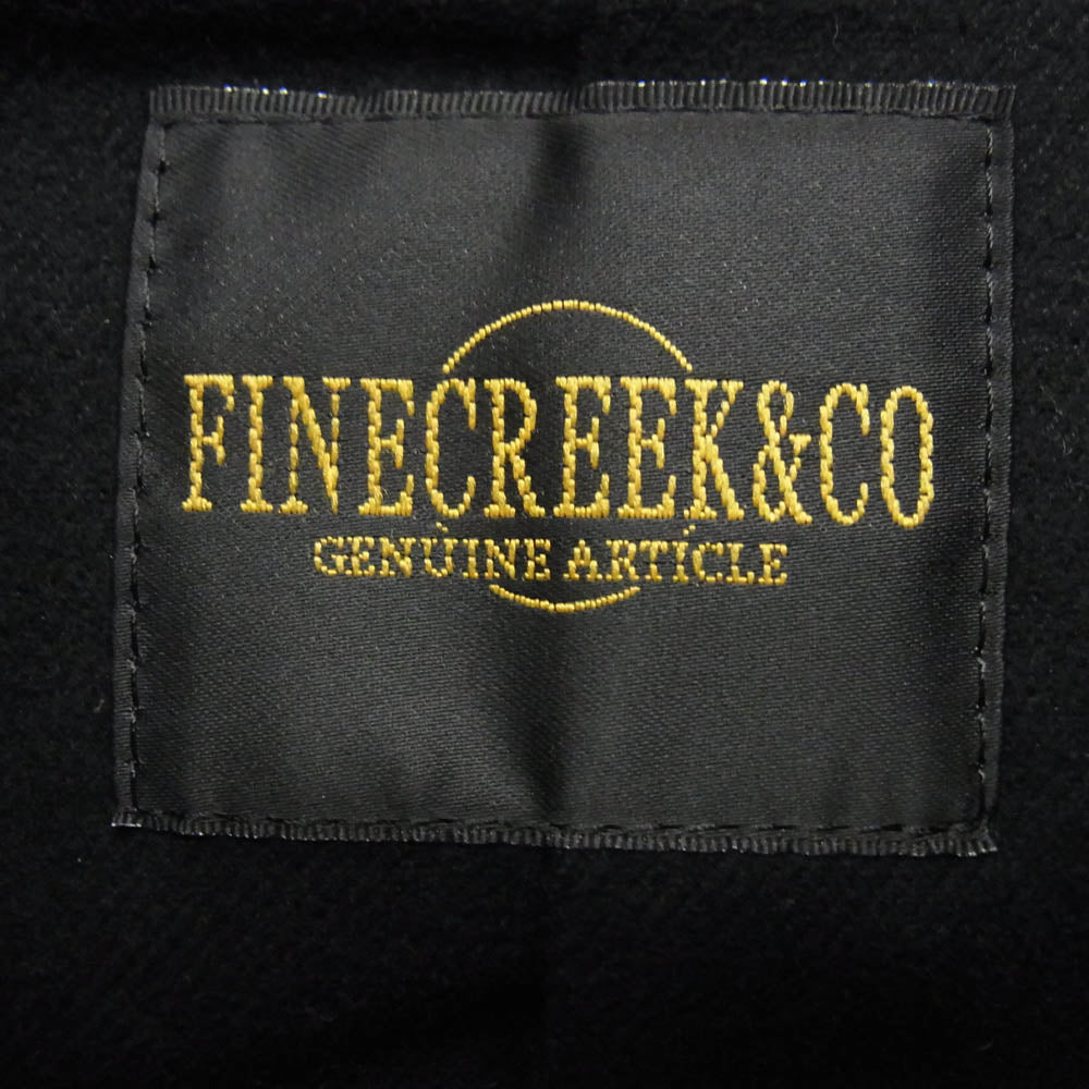 FINE CREEK LEATHERS ファインクリークレザー ACJK057 FINE CREEK ＆CO Berkeley 茶芯 ホースハイド バークレー ライダース レザー ジャケット ブラック系 40【新古品】【未使用】【中古】
