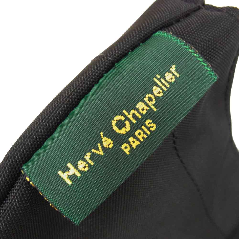 Herve Chapelier エルベ・シャプリエ 904N ナイロン スクエアショルダー L トート バッグ ブラック系【新古品】【未使用】【中古】