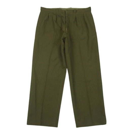 ヴィンテージ French Army フランス軍 M52 Wool Trousers S.E.D.P.A BERGERAC 1970 ミリタリー ウール パンツ グリーン系 M【中古】
