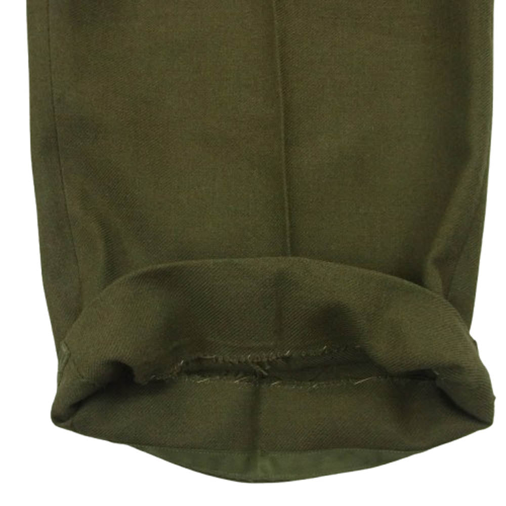 ヴィンテージ French Army フランス軍 M52 Wool Trousers S.E.D.P.A BERGERAC 1970 ミリタリー ウール パンツ グリーン系 M【中古】