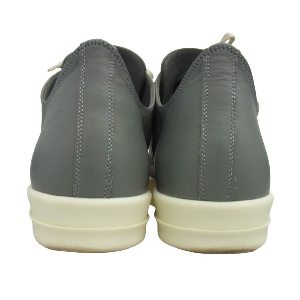 Rick Owens リックオウエンス RU02E1891 LOW SNEAKS レザー ローカット スニーカー ウォッシュドインディゴ グレー系 42【中古】