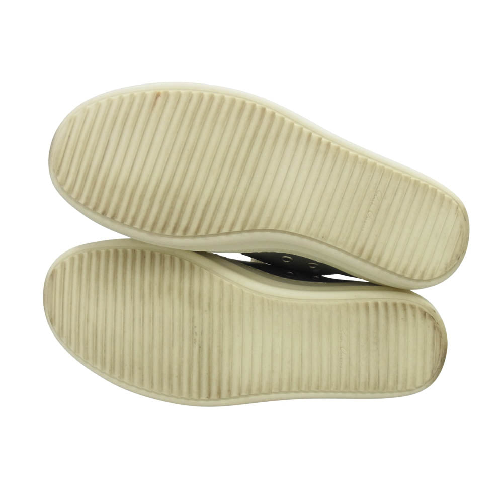 Rick Owens リックオウエンス RU02E1891 LOW SNEAKS レザー ローカット スニーカー ウォッシュドインディゴ グレー系 42【中古】