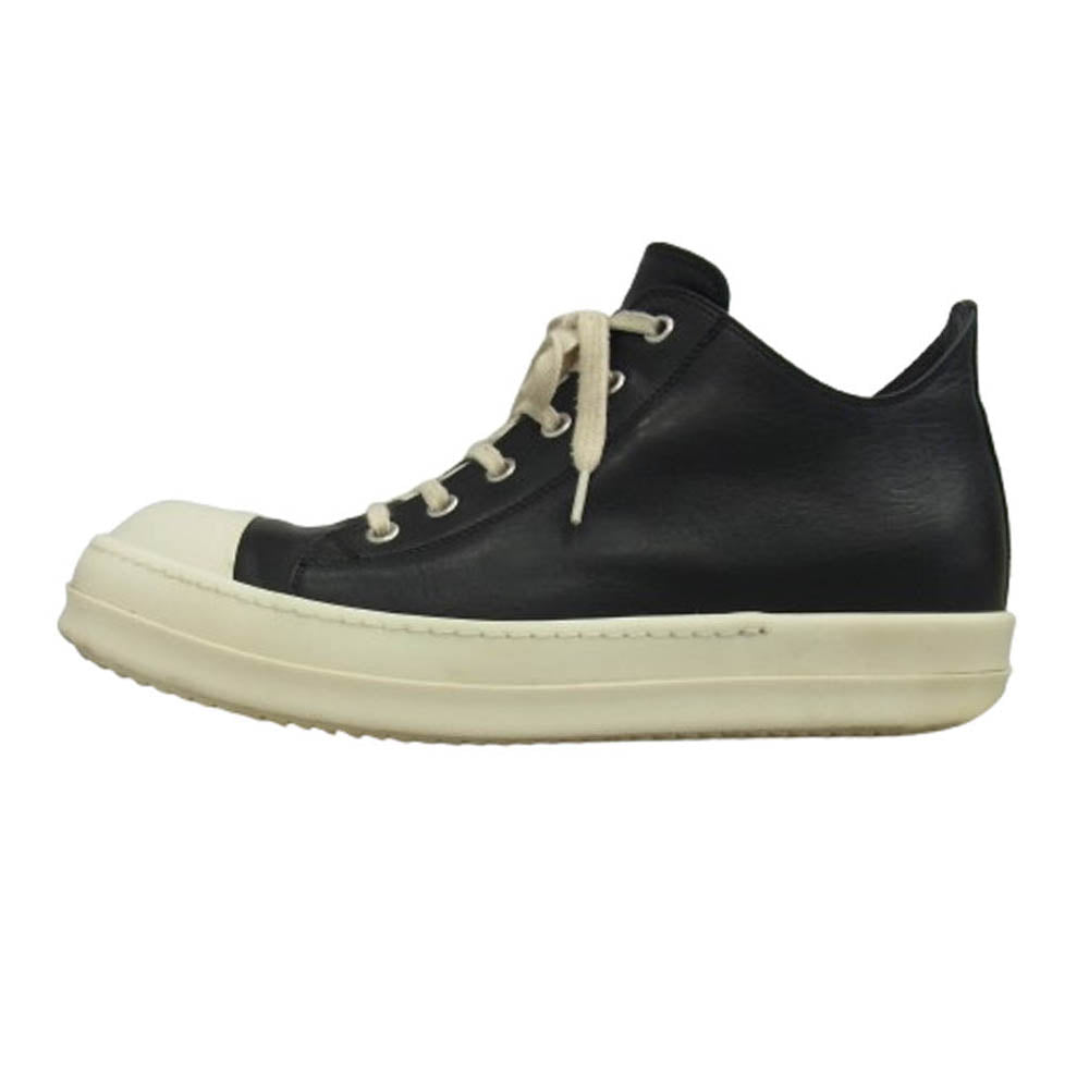 Rick Owens リックオウエンス RU01D3891 LOW SNEAKS レザー ローカット スニーカー ブラック ブラック系 42【中古】