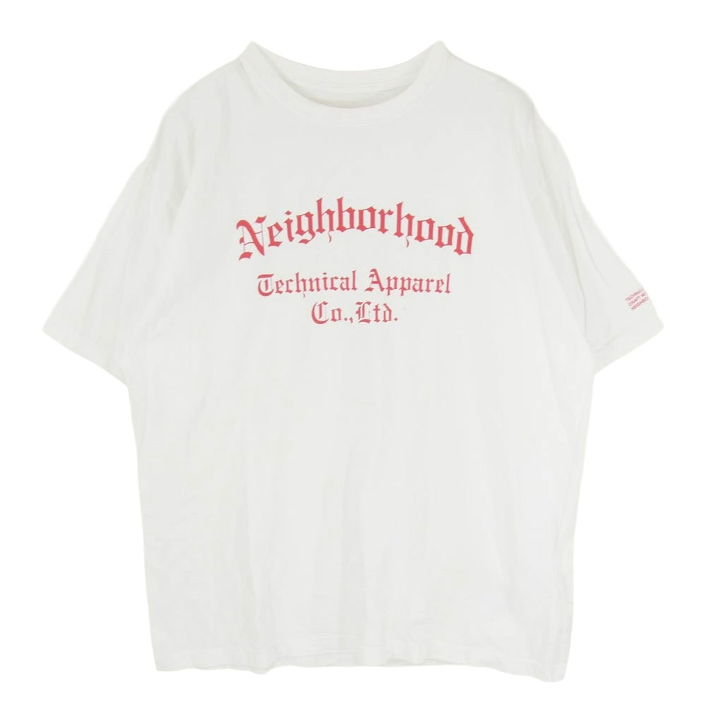 NEIGHBORHOOD ネイバーフッド 23SS 231PCNH-ST05S NH 231 SPOT . TEE SS-3 ロゴ プリント 半袖 Tシャツ ホワイト系 XXL【中古】