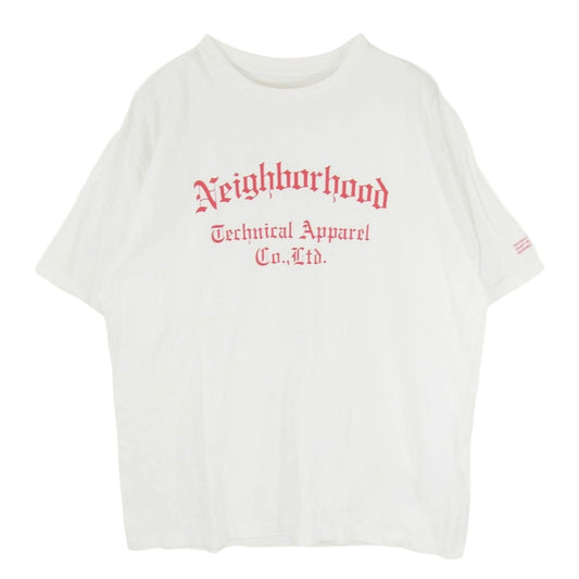 NEIGHBORHOOD ネイバーフッド 23SS 231PCNH-ST05S NH 231 SPOT . TEE SS-3 ロゴ プリント 半袖 Tシャツ ホワイト系 XXL【中古】