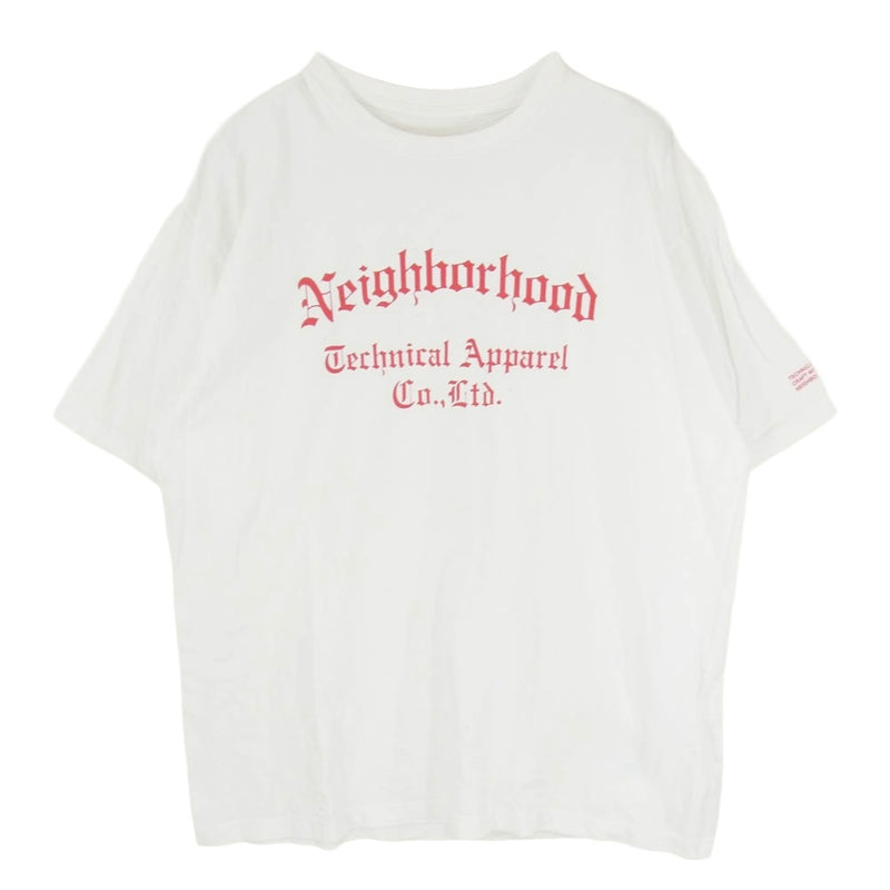 NEIGHBORHOOD ネイバーフッド 23SS 231PCNH-ST05S NH 231 SPOT . TEE SS-3 ロゴ プリント 半袖 Tシャツ ホワイト系 XXL【中古】