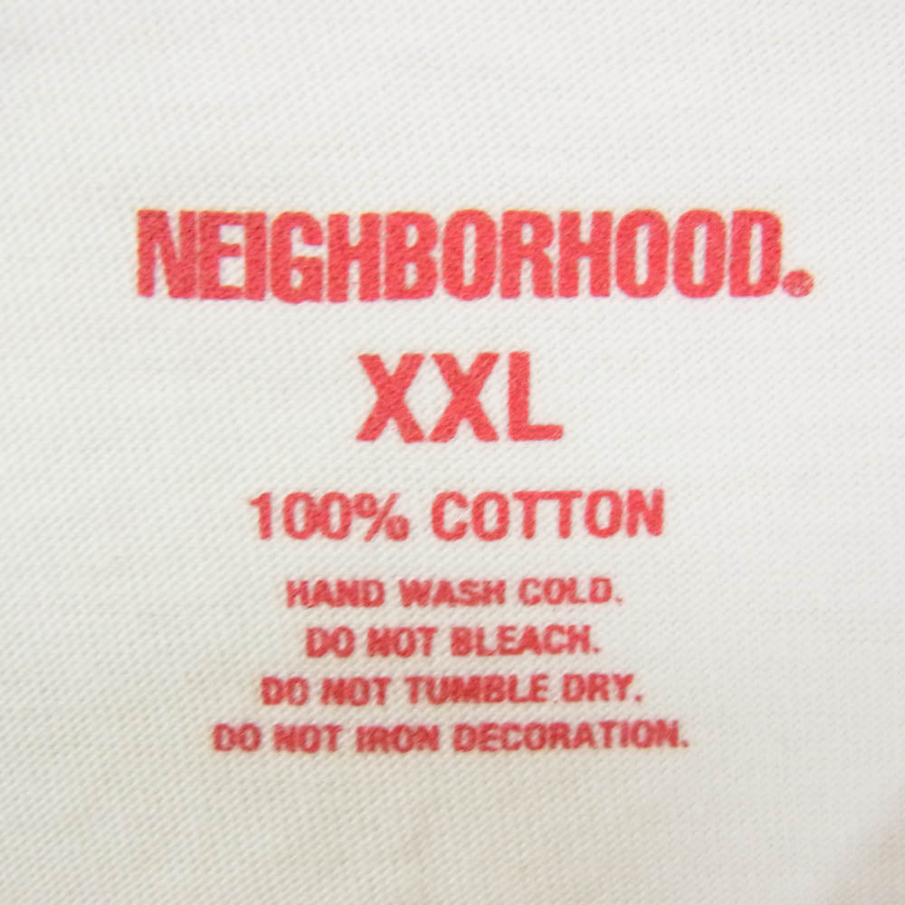 NEIGHBORHOOD ネイバーフッド 23SS 231PCNH-ST05S NH 231 SPOT . TEE SS-3 ロゴ プリント 半袖 Tシャツ ホワイト系 XXL【中古】