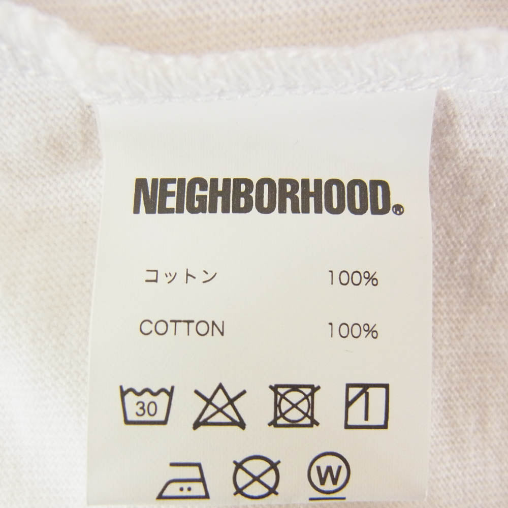 NEIGHBORHOOD ネイバーフッド 23SS 231PCNH-ST05S NH 231 SPOT . TEE SS-3 ロゴ プリント 半袖 Tシャツ ホワイト系 XXL【中古】