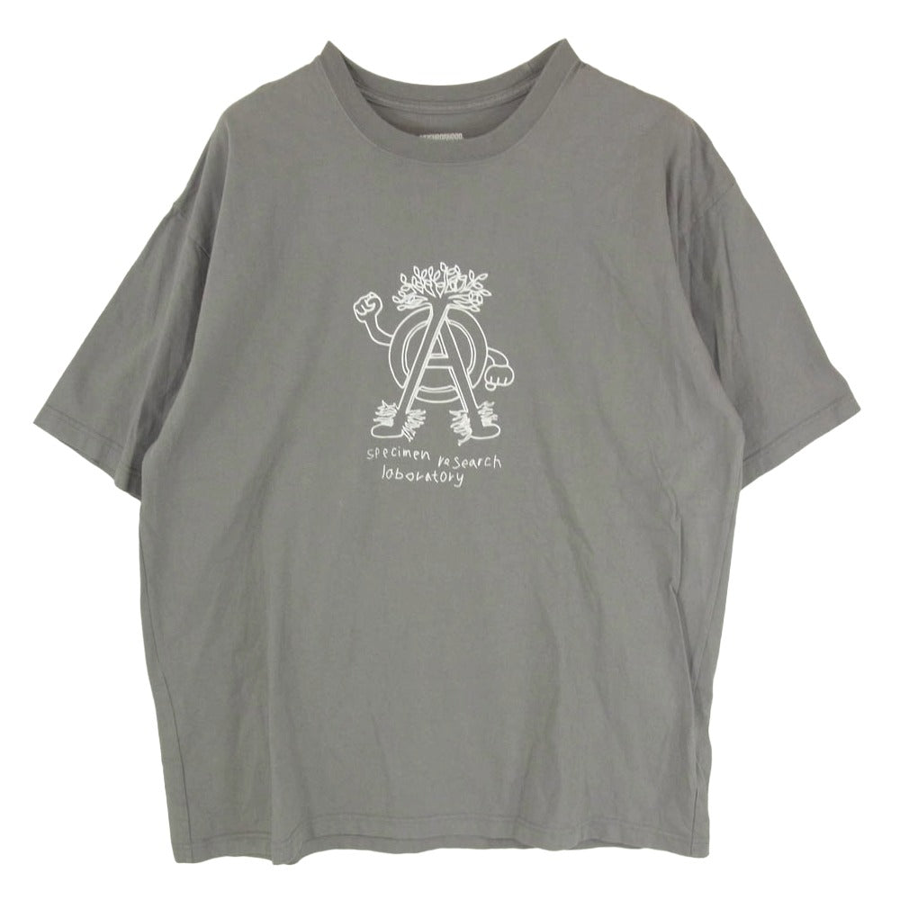 NEIGHBORHOOD ネイバーフッド 22SS NH-20 / C-TEE . SS ロゴ プリント 半袖 Tシャツ グレー系 XL【中古】
