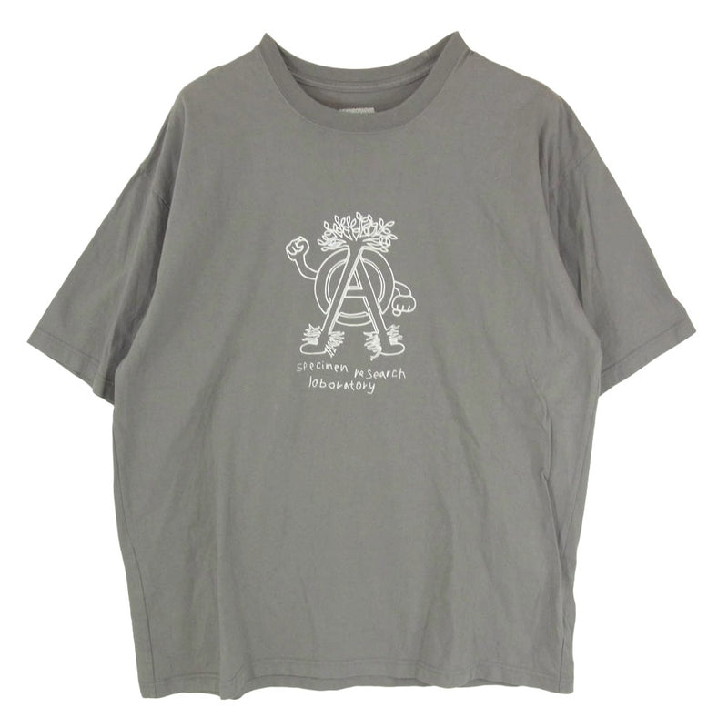 NEIGHBORHOOD ネイバーフッド 22SS NH-20 / C-TEE . SS ロゴ プリント 半袖 Tシャツ グレー系 XL【中古】