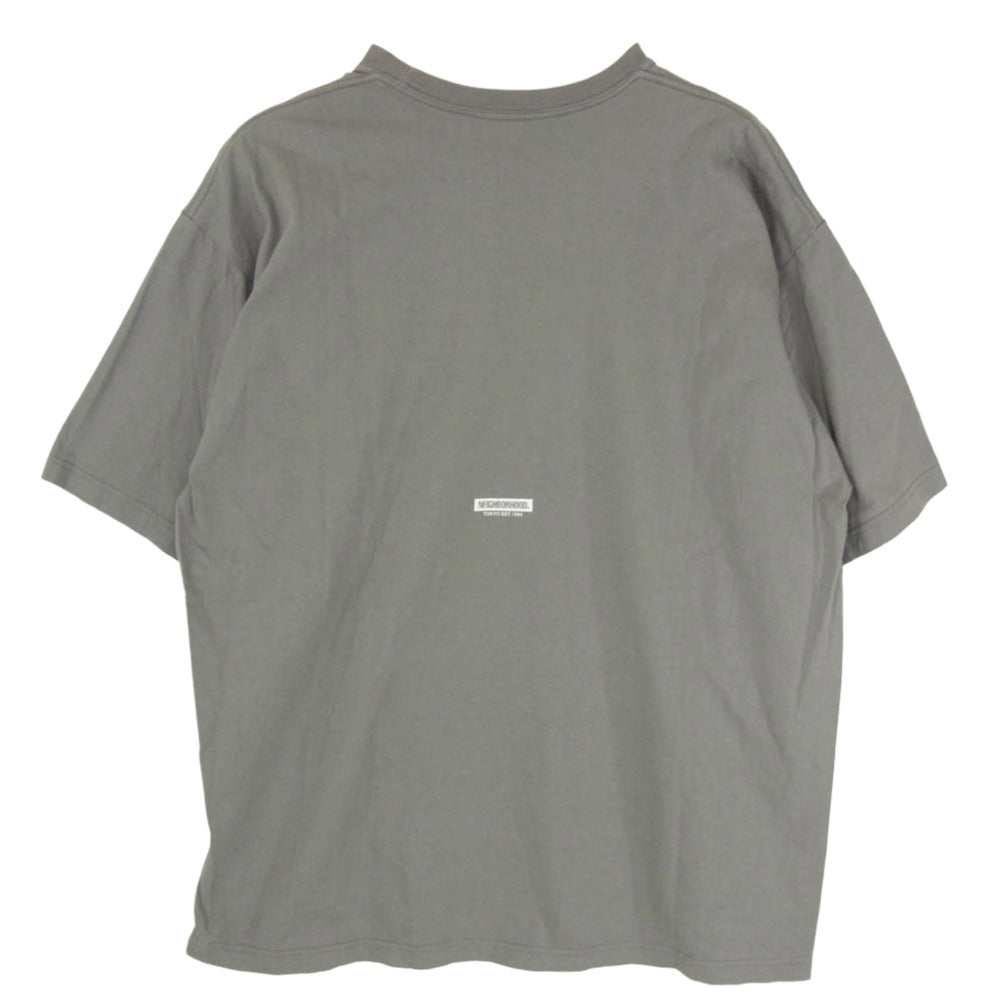NEIGHBORHOOD ネイバーフッド 22SS NH-20 / C-TEE . SS ロゴ プリント 半袖 Tシャツ グレー系 XL【中古】